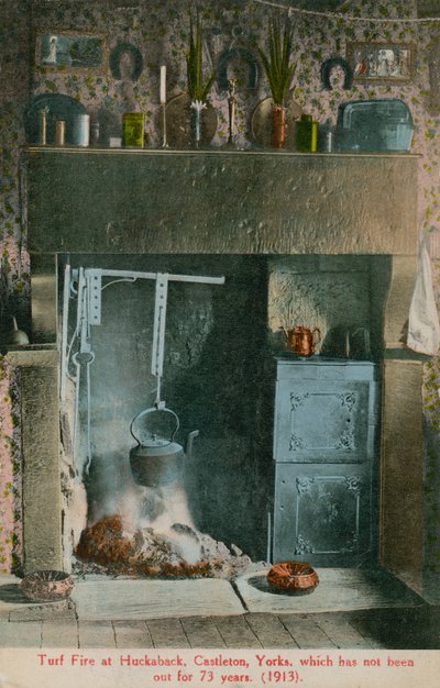 Nurmipalo Huckabackissa, Castletonissa, Yorkissa, joka ei ole sammunut 73 vuoteen. Postikortti lähetetty 1913 . tekijältä English Photographer