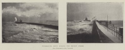 Tynemouthin laituri viimeaikaisen myrskyn aikana tekijältä English Photographer