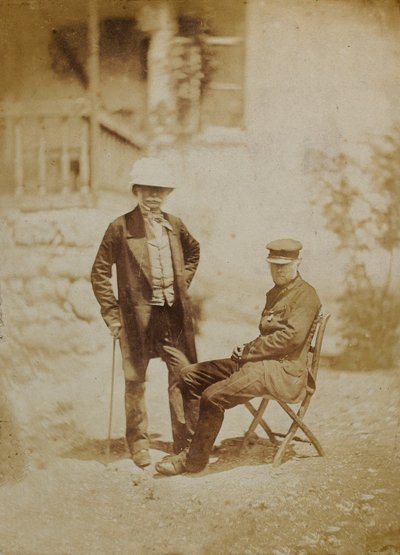 Varakreivi Gough ja kenraali Sir W. Codrington päämajassa Sebastopolissa (seepiakuva) tekijältä English Photographer