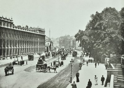Whitehall, Westminster LB: katsot pohjoiseen, 1890 tekijältä English Photographer
