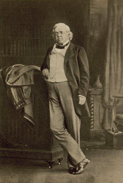 William Makepeace Thackeray, englantilainen kirjailija ja satiiri (b/w kuva) tekijältä English Photographer
