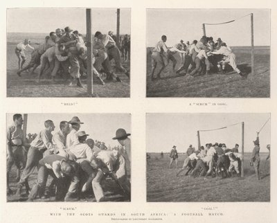 Scots Guardsin kanssa Etelä-Afrikassa, jalkapallo-ottelu tekijältä English Photographer