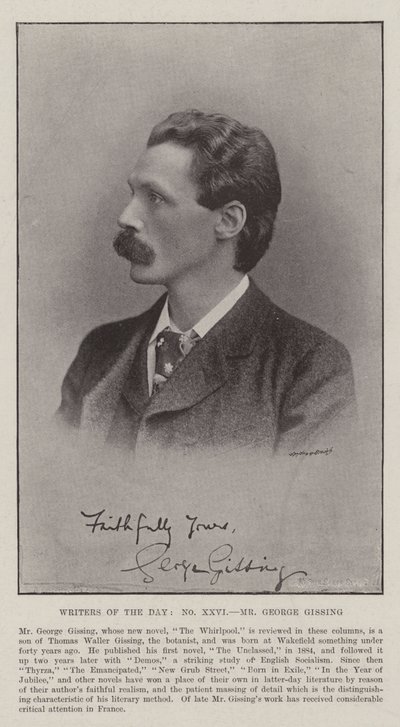 Päivän kirjoittajat, herra George Gissing tekijältä English Photographer