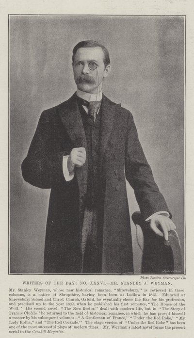 Päivän kirjoittajat, herra Stanley J Weyman tekijältä English Photographer