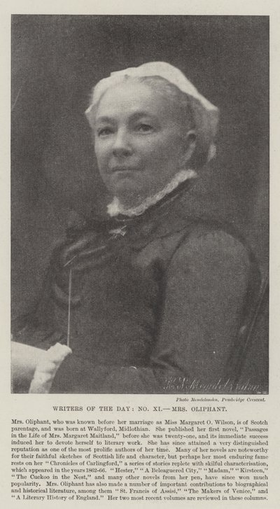 Päivän kirjoittajat, rouva Oliphant tekijältä English Photographer