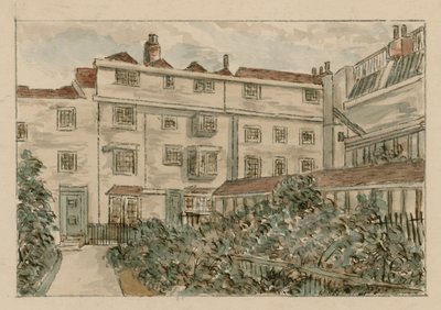 13-15 Nevilles Court, Fetter Lane, Holborn, luonnoksesta vuodelta 1900 (wc paperilla) tekijältä English School