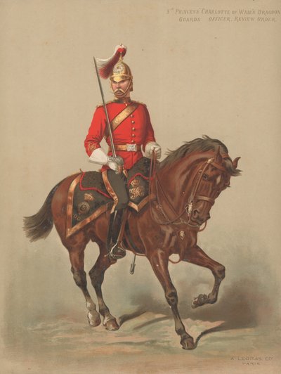 5. Walesin prinsessa Charlotte Dragoon Guards, upseeri, tarkistusmääräys tekijältä English School