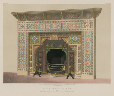 A Chimney Piece, herrat Maw and Co, Broseley, Shropshire tekijältä English School