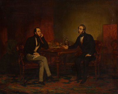A Conversation Piece, n. 1840 (öljy kankaalle) tekijältä English School