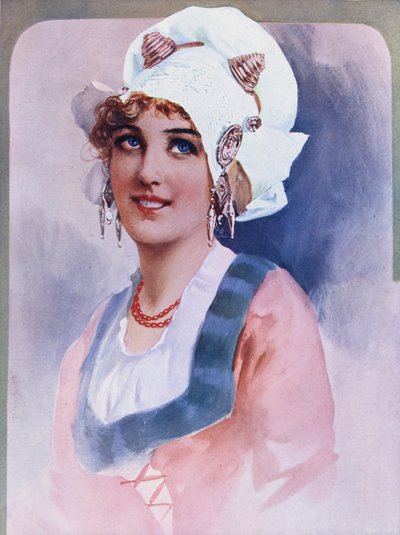 Hollantilainen neito (väri litho) tekijältä English School