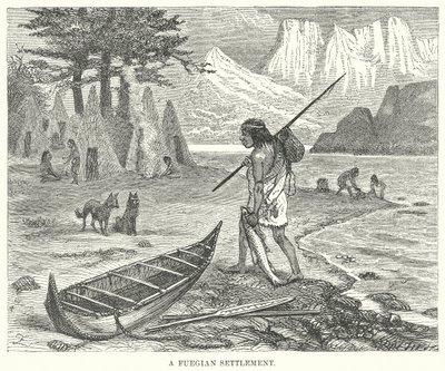 Fuegian siirtokunta (kaiverrus) tekijältä English School