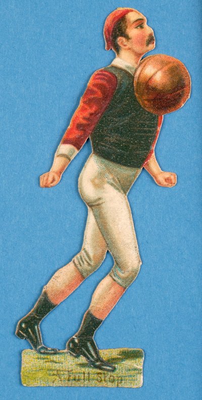 Full Stop, leikkaus jalkapalloilijasta, 1880-90-luvut tekijältä English School