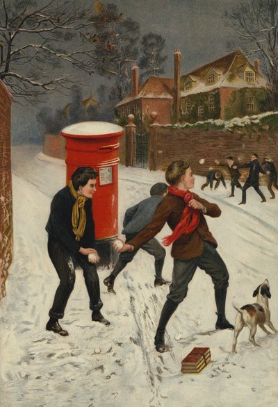 Kova taistelu (chromolitho) tekijältä English School