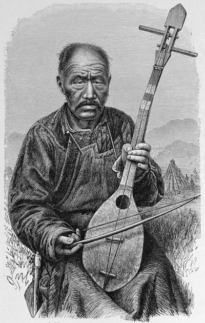 Mongolimuusikko, Prof. Friedrich Ratzelin teoksesta The History of Mankind, Vol. III, 1898 tekijältä English School