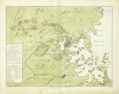 Bostonin kaupungin ja sataman suunnitelma ja viereinen maa" tekijältä English School