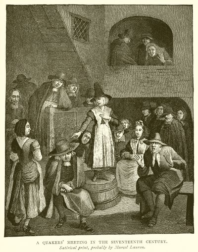 Kveekarien kokous 1700-luvulla tekijältä English School