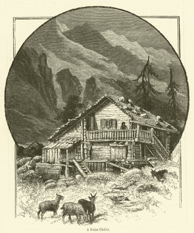 Sveitsiläinen mökki (kaiverrus) tekijältä English School