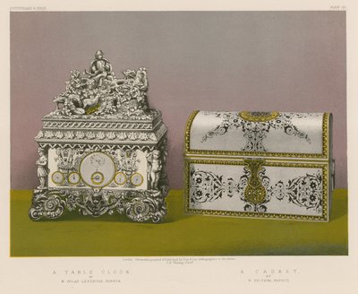 M Golay-Lereschen pöytäkello, Geneve; A Casket, kirjoittanut M Zuloaga, Madrid tekijältä English School