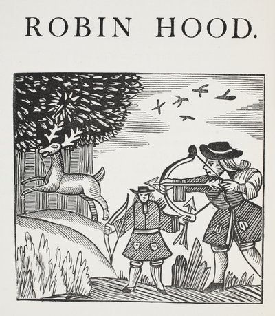 A True Tale of Robin Hood, kuvitus John Ashtonin kirjasta Chap-books of the Eightenth Century, pub. 1882 tekijältä English School