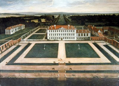 Näkymä Capesthorne Hallista, Cheshire, n. 1730 (öljy kankaalle) tekijältä English School