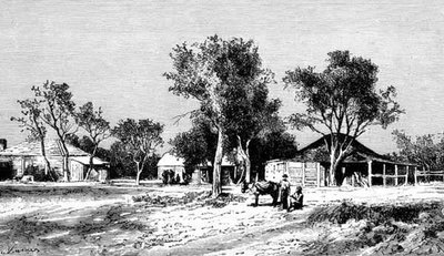 Village on the Darling Downs, Queensland, Australia, "Australian Pictures", pub. The Religious Tract Societyn toimesta tekijältä English School