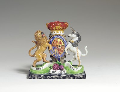 Walton Armorial Spill Vase Ison-Britannian kuninkaallisena vaakunana, n. 1825 (helmi) tekijältä English School