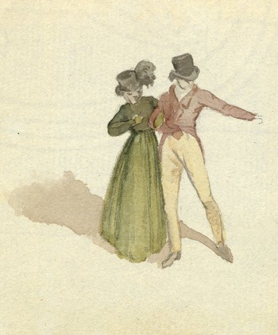 Pari kiertelevä, n.1825 (wc paperilla) tekijältä English School