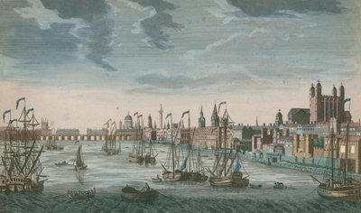 Yleiskuva purjeveneistä Thames-joen vesillä tekijältä English School