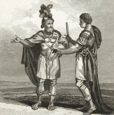 Scipion ja Hannibalin tapaaminen (kaiverrus) tekijältä English School