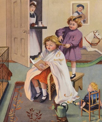 Ilkikurinen parturi (värilitro) tekijältä English School