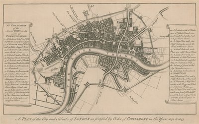 Lontoon kaupungin ja esikaupunkien suunnitelma, sellaisena kuin se on vahvistettu parlamentin määräyksellä vuosina 1642 ja 1643 tekijältä English School
