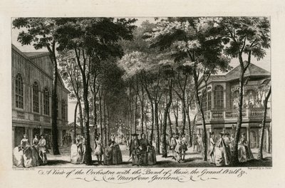 Näkymä orkesterille musiikkibändin kanssa, Grand Walkille jne. Marylebone Gardensissa tekijältä English School