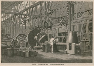Vierailu Penns Marine Engine Factorylle Greenwichissä, Lontoossa; Lavan akselin kääntäminen höyrylaivaa varten tekijältä English School
