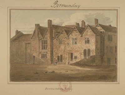 Abbey of St Saviour, Bermondsey, 1809 (wc paperilla) tekijältä English School
