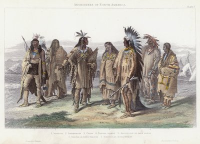 Pohjois-Amerikan aboriginaalit (värillinen kaiverrus) tekijältä English School