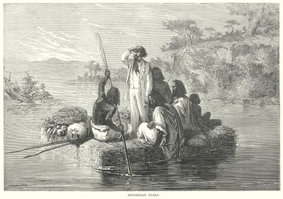 Abessinian lautta (kaiverrus) tekijältä English School