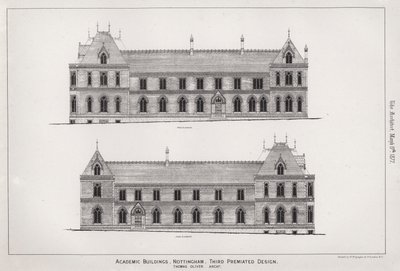 Akateemiset rakennukset, Nottingham, Third Premiated Design (kaiverrus) tekijältä English School