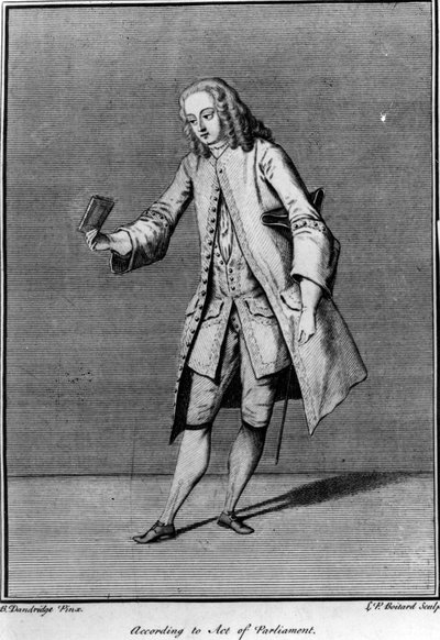 Louis Phillippe Boltardin Bartholomew Dandridgen jälkeen vuonna 1737 tekemän parlamentin lain mukaan tekijältä English School
