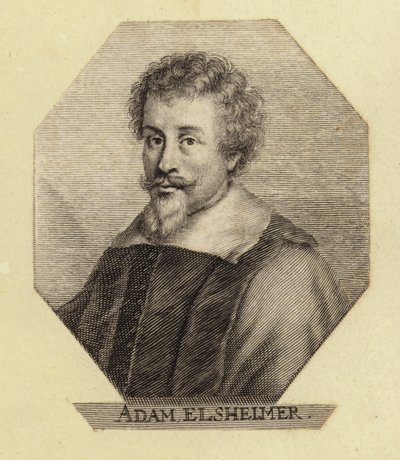 Adam Elsheimer, saksalainen taiteilija. Kaiverrus Johann Georg Waldreich. tekijältä English School