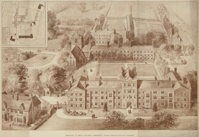 Lisäykset Jesus Collegeen, Cambridge (kaiverrus) tekijältä English School