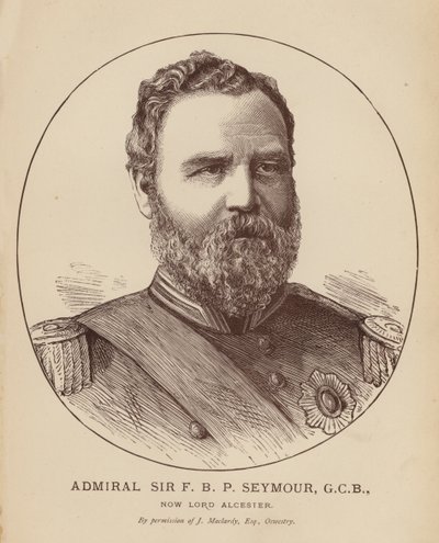 Amiraali Sir F B P Seymour, GCB, nykyinen lordi Alcester (kaiverrus). tekijältä English School