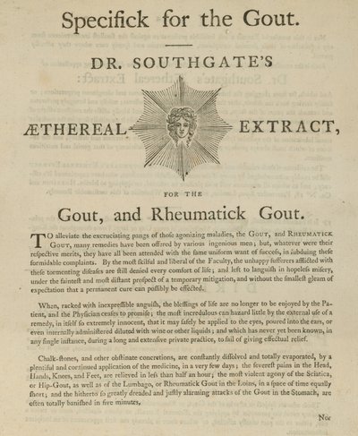 Mainos Dr. Southgates Eteerinen uute kihti ja reumaattinen kihti tekijältä English School