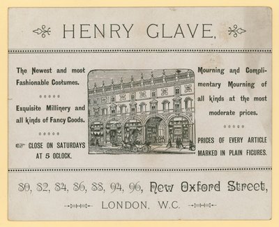 Henry Glaven mainos, New Oxford Street, Lontoo tekijältä English School
