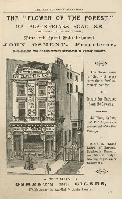 Mainos Metsän kukkalle, 123 Blackfriars Road, Lontoo tekijältä English School