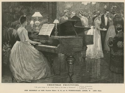 Mainos pianonvalmistaja John Brinsmead and Sonsista, Wigmore Street, Lontoo tekijältä English School