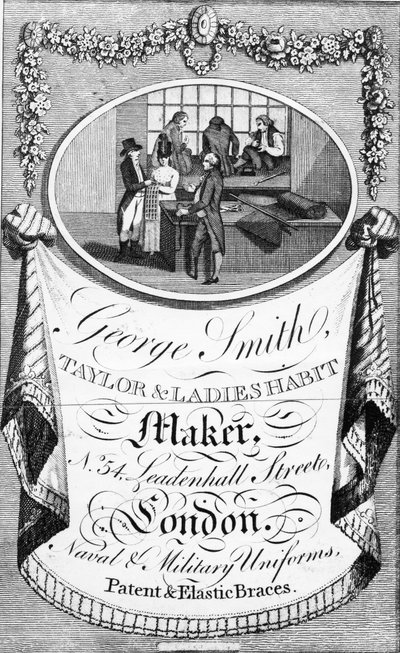 Mainos George Smith, Taylor und Ladies Habit Maker -yritykselle. tekijältä English School