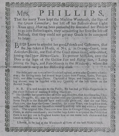 Mainos rouva Phillipsille tekijältä English School