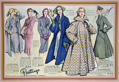 Mainos Pontings Spring Collectionista, 1950-luku tekijältä English School