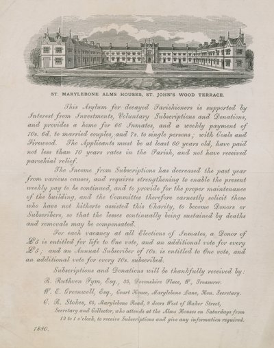 St Marylebone Alms Housesin mainos tekijältä English School