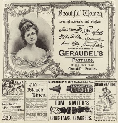 Mainos levisi The Graphic Christmas Number 1896:sta tekijältä English School